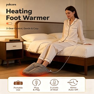 Coussin chauffant pour les pieds, chauffage électrique, 3 vitesses, polaire doux, pour le bureau, les jeux, le confort hivernal, utilisation à domicile ou au bureau - Product Image 1