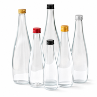 Groothandel Lege Waterglazen Flessen Bowlingvorm 330-750ml Aangepaste Verpakking Tinplate Schroefdop voor Fruitsap Drank