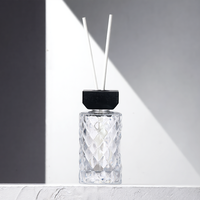Bouteilles diffuseurs à roseaux en verre rose clair imprimées sur mesure en usine, 50 ml, 300 ml, écologiques, durables, aromatiques, toutes saisons, couleurs personnalisées