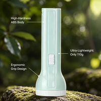 Lampe torche LED compacte rechargeable EDC 170lm avec interrupteur push-pull, étanche IP65, pour la maison, le camping, les situations d'urgence, batterie intégrée