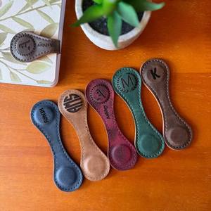 Marque-pages magnétiques personnalisables en similicuir végétalien Mineti MLBK, gravables au laser, cadeaux de lecture pour les fêtes, pour les amateurs de livres - Product Image 4