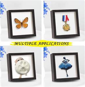 Cadres Boîte à Ombre en Gros - 8x8/10x10/12x12 Pouces/A4, Vitrine 3D en Bois, Profondeur 3CM/5CM avec Verre pour Objets de Collection - Product Image 6