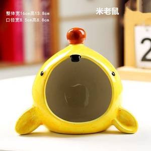 Lucky Pig Ceramic Hamster Cooling <b>Nest</b> 14cm X 12.5cm Oval Shape Cartoon Pet <b>Bed</b> For Hamster Summer Use - Product Image 3