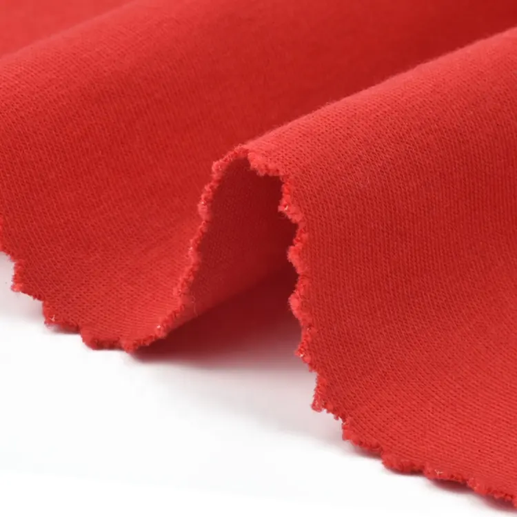 240gsm red soft ribbed cotton 1x1 rib knit fabric manufacturer