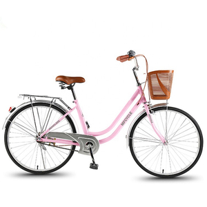 <span class=keywords><strong>Bicicleta</strong></span> Urbana para Adultos, Perfecta para Viajes y Paseos en Ciudad, de Una Velocidad, con Cuadro de Acero, Asiento Cómodo, Llanta de Aleación, Frenos V-Brake, <span class=keywords><strong>Bicicleta</strong></span> Urbana para <span class=keywords><strong>Mujer</strong></span>, 26 Pulgadas - Product Image 1