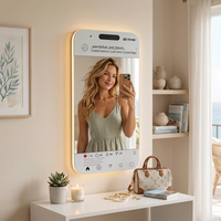 Miroir LED avec capteur IP44 style Instagram, personnalisable, pour salon, salle de sport, lumière selfie, pour villa, chambre, livraison directe mondiale