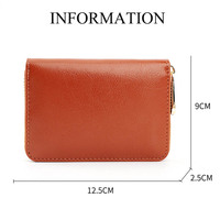 Nouvelle Arrivée Porte-Monnaie en Cuir Véritable OEM Mini Pochette Zippée pour Monnaie et Billets Porte-Cartes Femme Petit Portefeuille