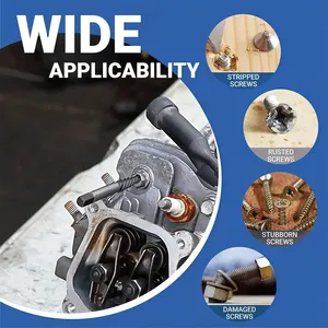 Juego de Extractores de Tornillos Profesionales con Mango en T de Acero con Alto Contenido de Carbono, 5 Piezas, con Logotipo Personalizado, Acabado con Chorro de Arena - Product Image 4