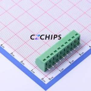 JL102-35010G01 Screw Terminal Block Through hole Component (THT),P=3.5mm Connector 1x10P 3.5mm Green Through Hole - Product Image 2