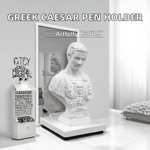 Estatuilla de Resina Griega Personalizada de Julio César, Pintada a Mano, Soporte Artístico para Lápiz de Cejas, para Tocador u Oficina - Product Image 2