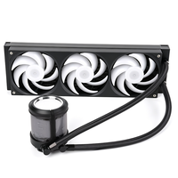 Refroidisseur de processeur liquide personnalisé 360 mm - Kit de refroidissement par eau AIO avec radiateur en aluminium et base en cuivre, ventilateurs PWM ARGB silencieux pour PC