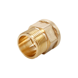 Adaptateur droit en laiton fileté mâle-femelle, raccord de tuyau en cuivre pour plomberie, eau et gaz - Product Image 1
