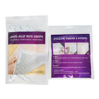 Lot de 12 tampons de tapis lavables ruban adhésif pour tapis autocollants latéraux antidérapants pour sols en bois dur carrelage