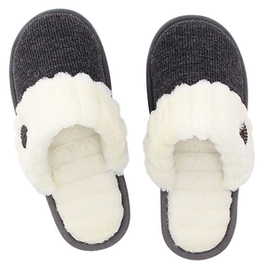Deslizamiento de espuma de memoria de punto cómodo cálido cálido invierno borroso lindo de las mujeres en zapatillas de casa int - Product Image 3