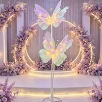 Décoration Artificielle Moderne Floson, Grande Fleur Papillon Lumineuse Faite à la Main pour Mariage et Anniversaire