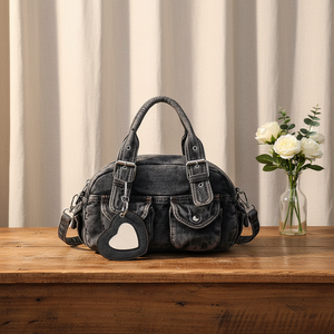 Bolsos de mezclilla vintage a la moda, bolsos de hombro de mezclilla lindos y con personalidad para mujer, bolso cruzado. - Product Image 1