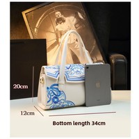 Sac à main brodé vintage pour femme, style chinois rétro, sac à poignée supérieure à motif floral, sac à bandoulière ethnique