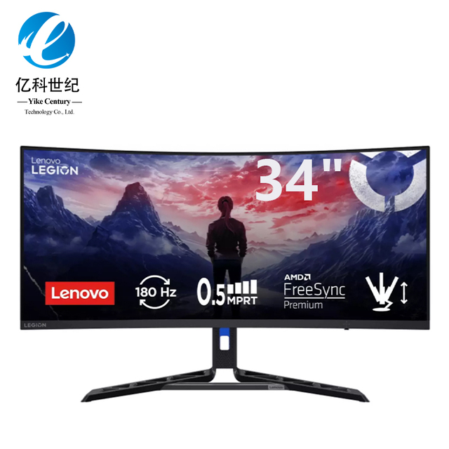 Lenovo Legion R34W-30 34-inch Curved Gaming Esport Monitor WQHD 180Hz 0.5-5ms VA Screen HDMI+DP 90%DCI-P3 Laptop Desktop Display