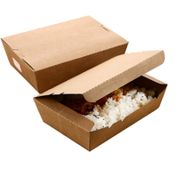 Boîtes d'emballage alimentaire de restaurant de qualité alimentaire personnalisées en usine Boîte en papier kraft Boîte à emporter kraft