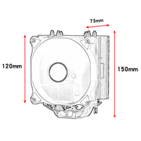 QiuzAim ordinateur de bureau 1150CPU dissipateur thermique 4 Tubes en cuivre 12cm lumineux 1700CPU ventilateur B85 refroidi par Air PWM1200 I7