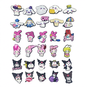 Adornos para <span class=keywords><strong>Crocs</strong></span> de Sanrio, Kuromi y My Melody, <span class=keywords><strong>Jibbitz</strong></span> de PVC Impermeable para Zapatos, Decoración Encantadora para Niñas, Adolescentes y Mujeres - Product Image 4