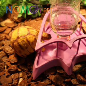 NOMOYPET Venta caliente púrpura de plástico <span class=keywords><strong>para</strong></span> mascotas tazón de fuente de agua por tortuga lagarto reptil - Product Image 4