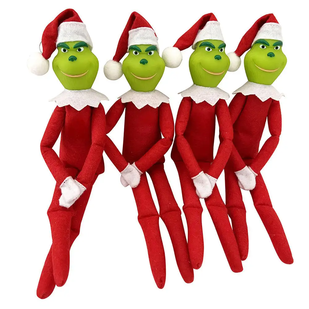 Hete Verkoop Kerstpoppen Speelgoed Groen Monster Elf Ornamenten Hanger Kerst Speelgoed Groene Elf Hanger Kerstpoppen Speelgoed