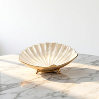 Europese design betonnen of hars fruitplateau set met zwart gouden textuur afwerking voor thuis of hotel decoratie