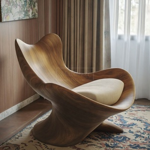 Sillón Reclinable Minimalista Moderno, Sofá de Diseño Único con Acentos de Madera Sólida <span class=keywords><strong>para</strong></span> el Hogar, Hotel, <span class=keywords><strong>Oficina</strong></span>, Muebles de Lujo - Product Image 5