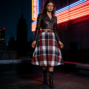 Jupes en jean pour femmes, taille haute, effet usé, longues, mi-longues, tenues décontractées pour tous les jours - Product Image 4