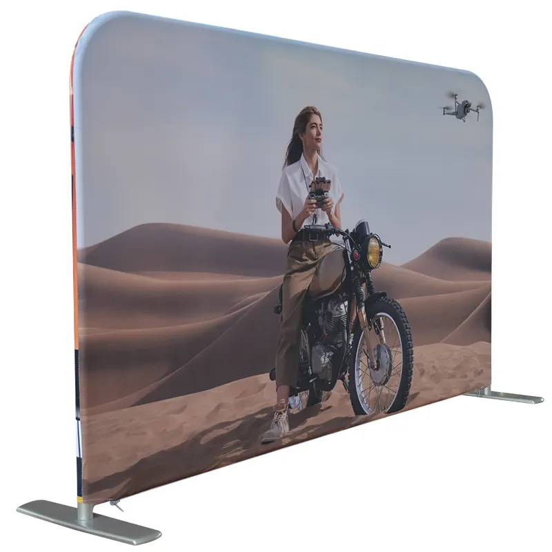 Pillow case tension fabric tube display aluminum velvet backdrop stands