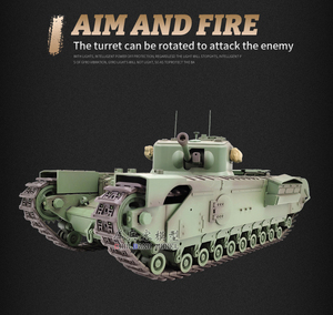 HOSHI MK7 1/16 <span class=keywords><strong>Char</strong></span> RC C2310 <span class=keywords><strong>Télécommandé</strong></span>, Modèle de <span class=keywords><strong>Char</strong></span> de Combat Principal Britannique Churchill, Chenilles Métalliques, Jouet Tout-Terrain - Product Image 5