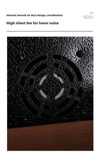 กล่องไม้ซิการ์สีแดงระบบคู่อัจฉริยะหรูหราตู้เก็บความชื้นอุณหภูมิคงที่สีทองกุหลาบประตูเดียว - Product Image 6