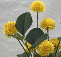 34cm PE Dandelion Bola Kecil Krisan Sentuhan Asli Bunga Buatan Pernikahan Thanksgiving Paskah Ramah Lingkungan Lantai Ping Pong