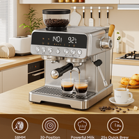 Machine à café expresso multifonction 2 en 1, 3 en 1 avec moulin intégré, 20 bars, cafetière tout-en-un
