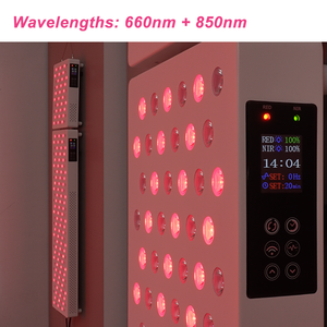 Panneau de luminothérapie LED rouge 660nm 850nm à haute irradiance pour la rééducation et le bien-être à domicile et en clinique avec support roulant - Product Image 4