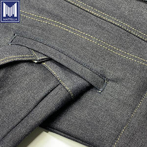 Jeans Vintage da Uomo in Denim Pesante Selvedge 100% Cotone Indaco Giacca Invernale da Motociclista Camicia con Bottoni Servizio OEM Disponibile - Product Image 6