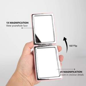 Portable Double-Sided Handbag Handheld Black <strong>White</strong> Pink Travel Makeup <strong>Mirrors</strong> Compact <strong>Mirror</strong> with Custom logo - Product Image 6