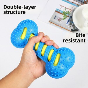 Juguete para mascotas, juguete masticable para perros, palo de rugby para limpiar los dientes, palo para morder, alivio del aburrimiento, pelota hueca - Product Image 4