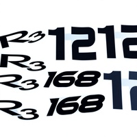 Kit d'autocollants personnalisés JL avec numéros pour moto tout-terrain Beihai CQR250 - Kit graphique pour amortisseur - Vinyle imperméable Taille 22