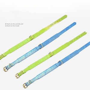 Collar Ajustable para Mascotas, Grande y Mediano, Acolchado y Suave, con Grabado de Cocodrilo, de PU, para Perros y Gatos, Diseño Sólido con Remaches, Venta al por Mayor - Product Image 4