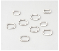 Fermoirs à ressort rectangulaires en acier inoxydable plaqué argent pour la fabrication de bijoux (bracelets, colliers) et de vêtements - Vente en gros