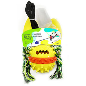 SuperBuy <b>Vacuum</b> Suction <b>Dog</b> Chew Toy TPR + Polyester Rope Anxiety Relief Indoor/Outdoor - Product Image 3