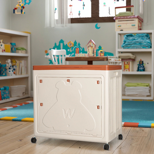 Hộp đựng đồ chơi nhựa PP hình chữ nhật ShenYu 70 inch, gấp gọn được, đúc khuôn, linh hoạt, dành cho trẻ em, bánh xe đa năng, dung tích 35L - Product Image 1