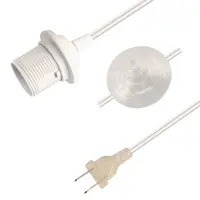 Conjunto de lámpara colgante con enchufe E26, Clip de bombilla de encendido y apagado, cable de alimentación con interruptor de pie y enchufe de EE. UU.