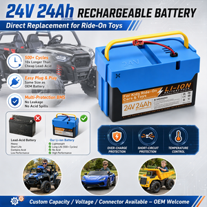 Batería Recargable de Iones de Litio de 24V 12Ah para Coches de Juguete, Compatible con las Mejores Baterías de Repuesto para Coches de Juguete <span class=keywords><strong>Thunder</strong></span> UTV - Product Image 4