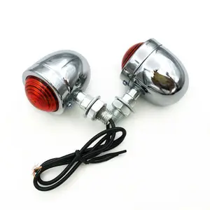 <span class=keywords><strong>Mini</strong></span> clignotants de <span class=keywords><strong>moto</strong></span> rétro argent 12V lumière ambre pour Honda pour motos Harley Chopper Cafe Racer <span class=keywords><strong>Suzuki</strong></span> - Product Image 3