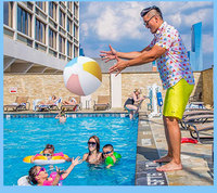 Joyee OEM&ODM, balles de plage gonflables écologiques en PVC, logo personnalisé, couleurs variées, jouets pour enfants, activités aquatiques d'été en plein air
