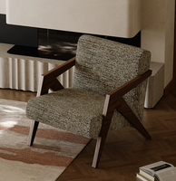 Canapé d'angle en tissu nordique moderne, fauteuil de détente avec coussin moelleux pour chambre à coucher, salon, bureau à domicile et hôtel