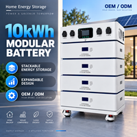Batterie LiFePO4 empilable 10 kWh, 51,2 V, 212 Ah, batterie modulaire de stockage d'énergie domestique, OEM ODM, batterie solaire